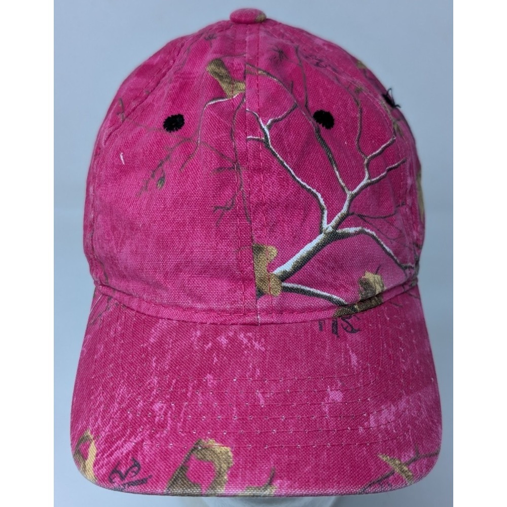Realtree APC Dark Pink Camo Adjustable Hunting Baseball Cap Hat Women Y2K VTG